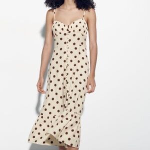 Zara Polka Dot Midi Dress-Small